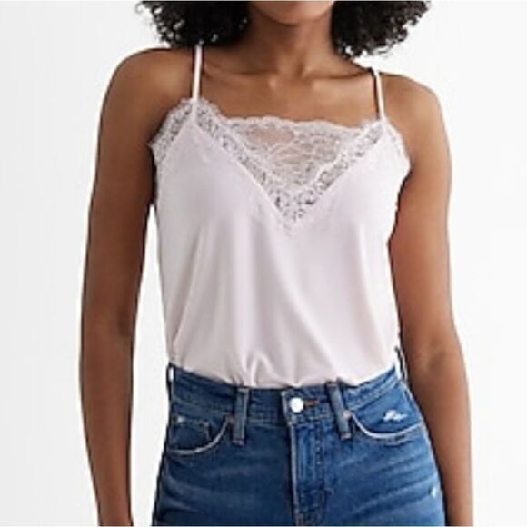 Express lace trim v-neck cami bodysuit, xs - Picture 3 of 11